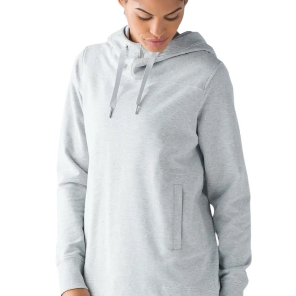 Lululemon Split Pullover Heathered grey hoodie - Picture 2 of 12
